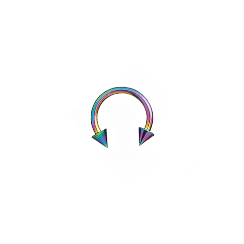 Piercing “πέταλο” Rainbow 1.2 mm με κώνους