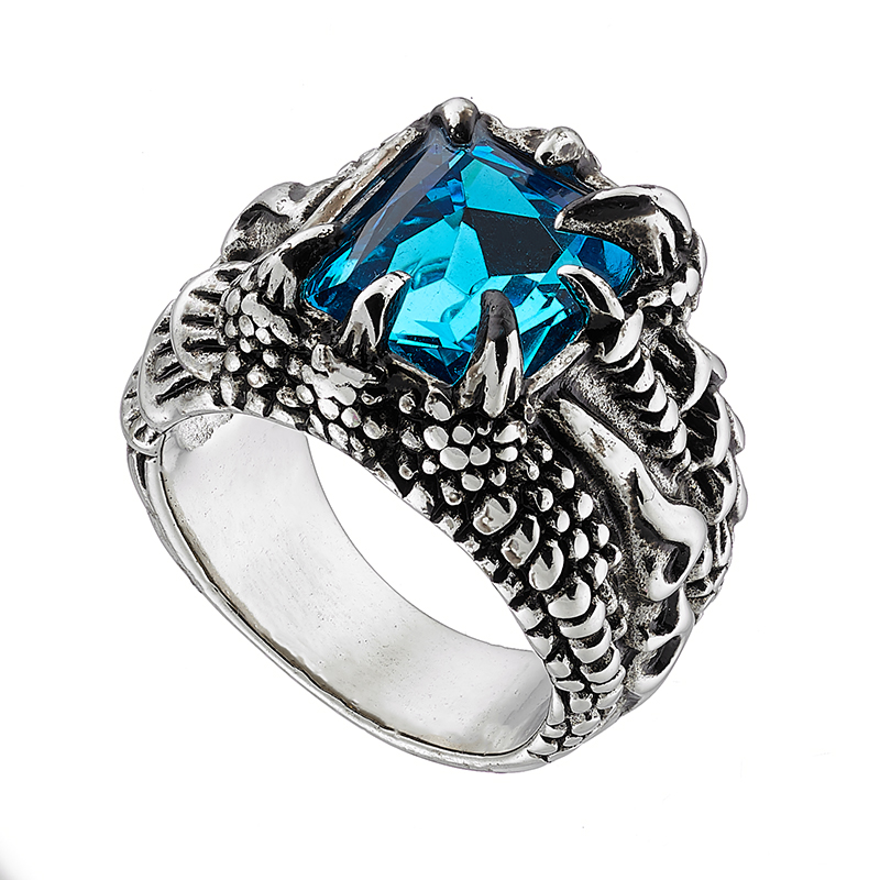 Δαχτυλίδι Γαλάζιο Μονόπετρο