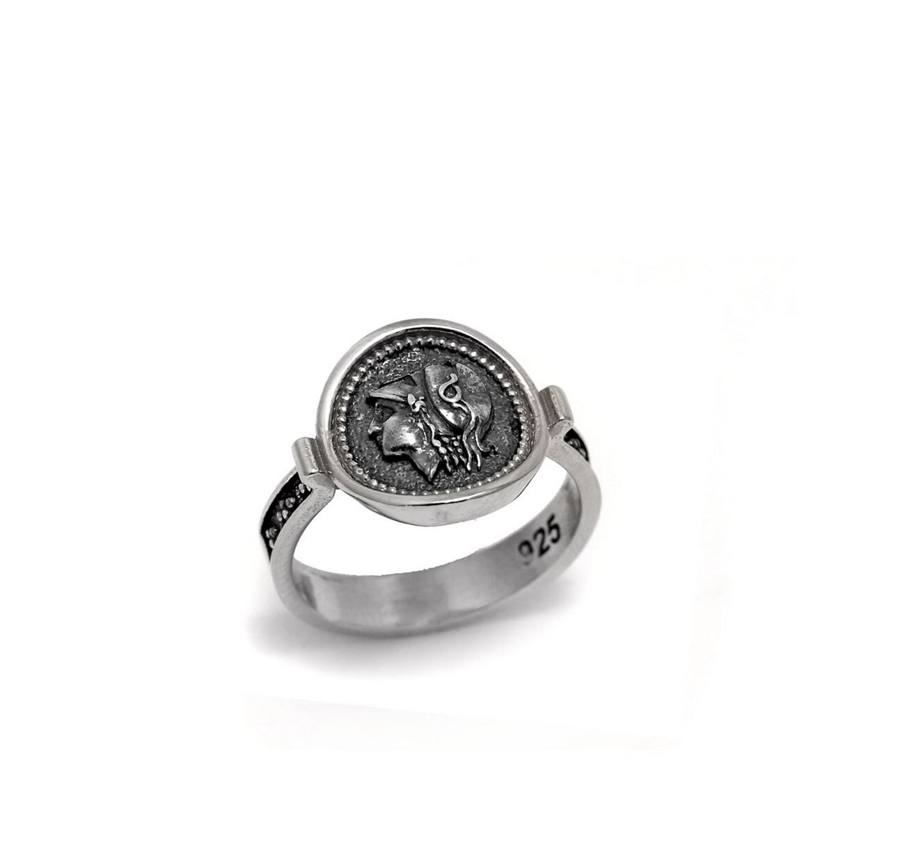 Δαχτυλίδι Ασημένιο Αρχαϊκό “Αθηνά”