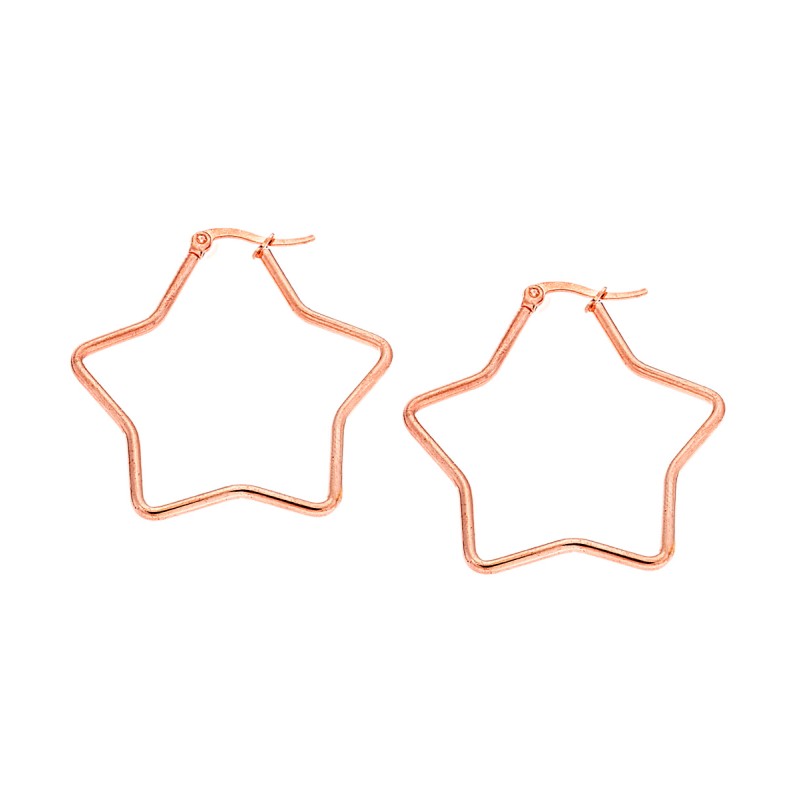 Σκουλαρίκια  Steel 4 cm Rose Gold Plated