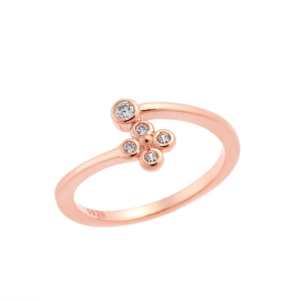 Δαχτυλίδι Chevalier  Silver 925 Rose Gold Plated