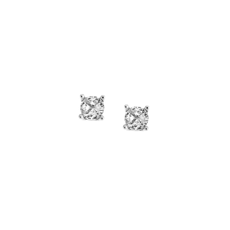 Σκουλαρίκια  ασήμι 925, με λευκό ζιργκόν