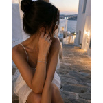 Βραχιόλι Ατσάλινο Ριβιέρα με Ροζέτα - Image 2